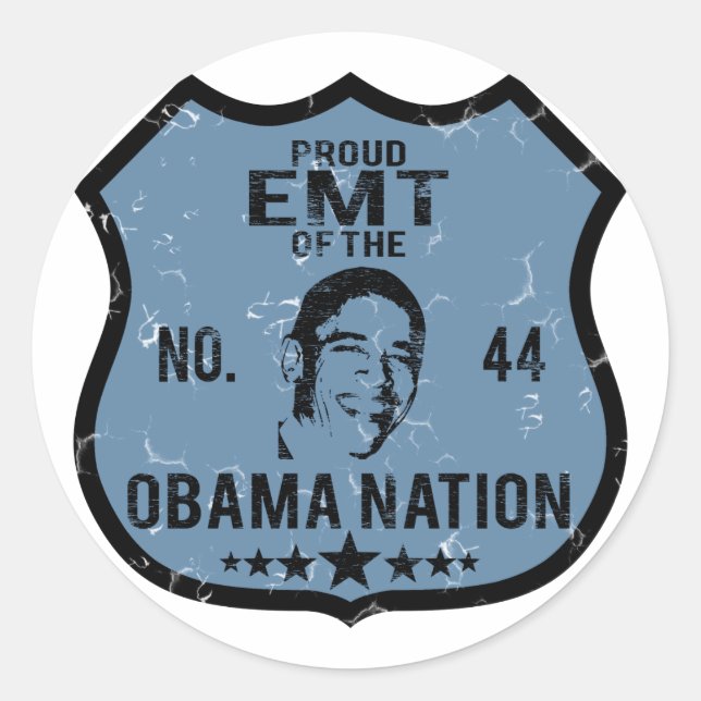 Sticker Rond Nation EMT Obama (Devant)