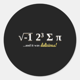 Sticker Rond National Pi Day Shirt Math Enseignant T Shirt Pi I