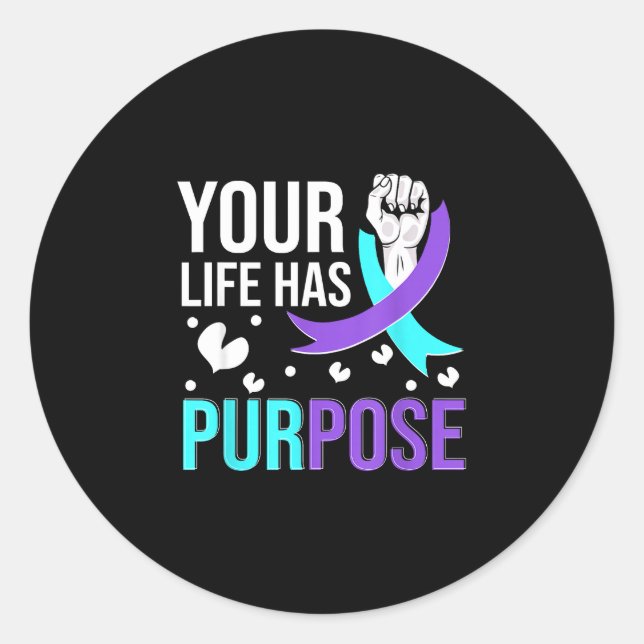 Sticker Rond National prevention awareness month warrior  (Devant)