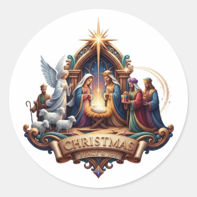 STICKER ROND NATIVITÉ (Devant)