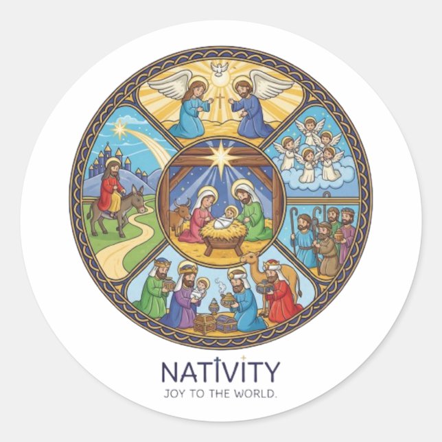 STICKER ROND NATIVITÉ (Devant)