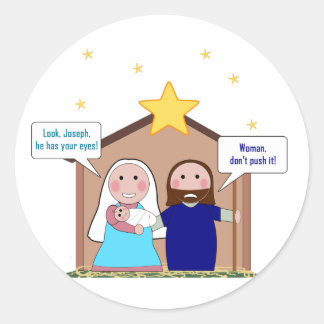 Sticker Rond Nativité