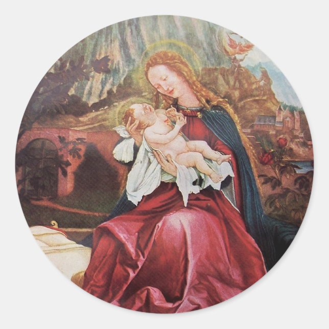STICKER ROND NATIVITÉ AVEC ANGELS - MAGIE DE NOËL (Devant)