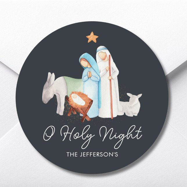 Sticker Rond Nativité Noël religieux (Créateur téléchargé)