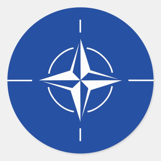 Sticker Rond nato flag (Devant)