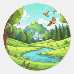 Sticker Rond Nature 15.