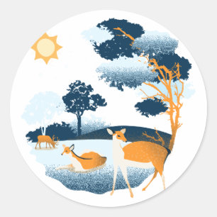 Sticker Rond Nature De L'Autocollant Naturel