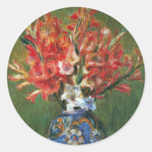 Sticker Rond Nature morte Fleurs et Fruits de Pierre Renoir