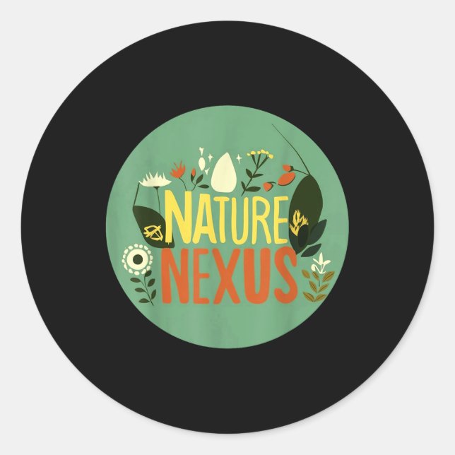 Sticker Rond Nature Nexus - Harmonic Nature For Environmental P (Devant)