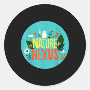 Sticker Rond Nature Nexus - Nature Harmonieuse Pour P De l'envi