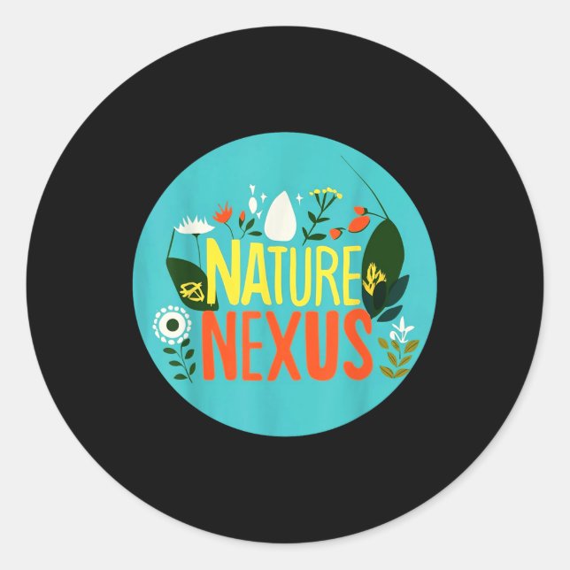Sticker Rond Nature Nexus - Nature Harmonieuse Pour P De l'envi (Devant)