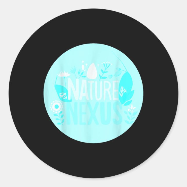 Sticker Rond Nature Nexus - Nature Harmonieuse Pour P De l'envi (Devant)
