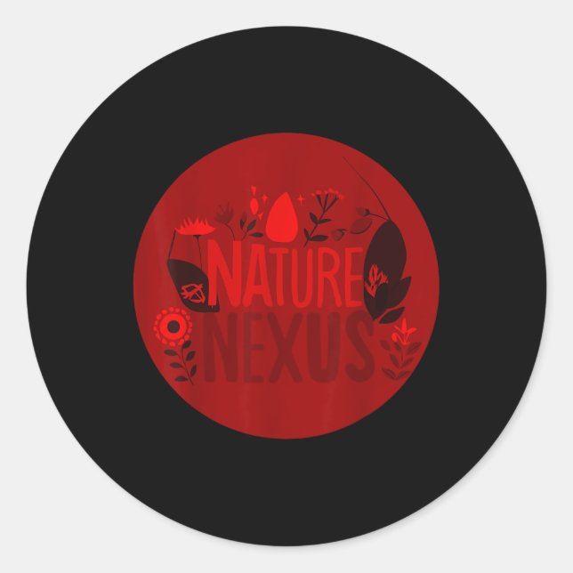 Sticker Rond Nature Nexus - Nature Harmonieuse Pour P De l'envi (Devant)