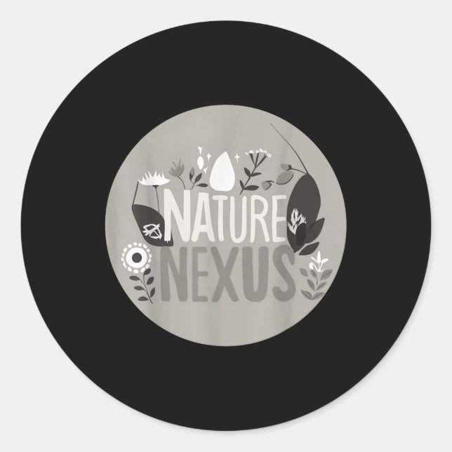 Sticker Rond Nature Nexus - Nature Harmonieuse Pour P De l'envi (Devant)