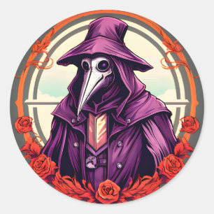 Sticker Rond Nature Plague Doctor