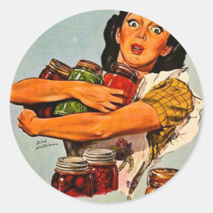 Sticker Rond Naturellement je peux ! La rétro deuxième guerre