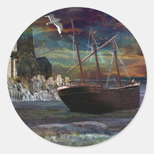 Sticker Rond naufrage à Pixie Cove