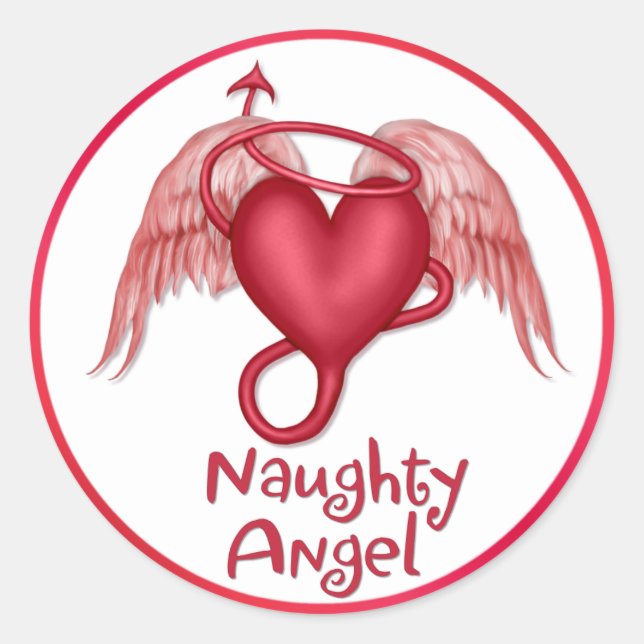 Sticker Rond Naughty Angel (Devant)