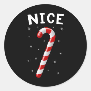 Sticker Rond Naughty Et Nice Couples Correspondants Noël 1