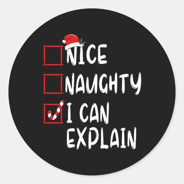 Sticker Rond Naughty I (Devant)