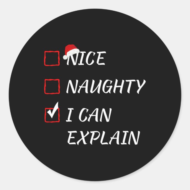 Sticker Rond Naughty I (Devant)