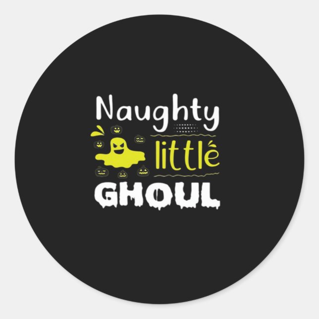 Sticker Rond Naughty Little Ghoul (Devant)