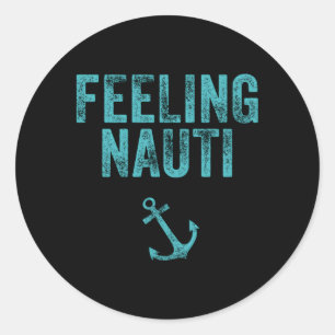 Sticker Rond Nauti Nautique Nautique croisière