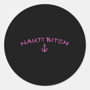 Sticker Rond Nauti Vie de bateau Fainéant de plage Vie de lac V