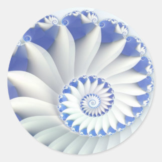 Sticker Rond Nautilus bleu