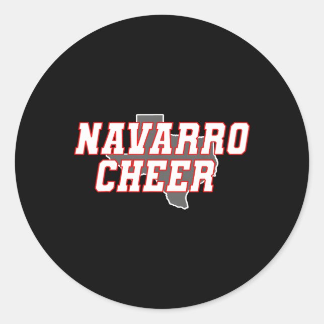 Sticker Rond Navarro Cheer Texas (Devant)