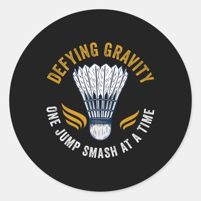 Sticker Rond Navette Badminton (Devant)