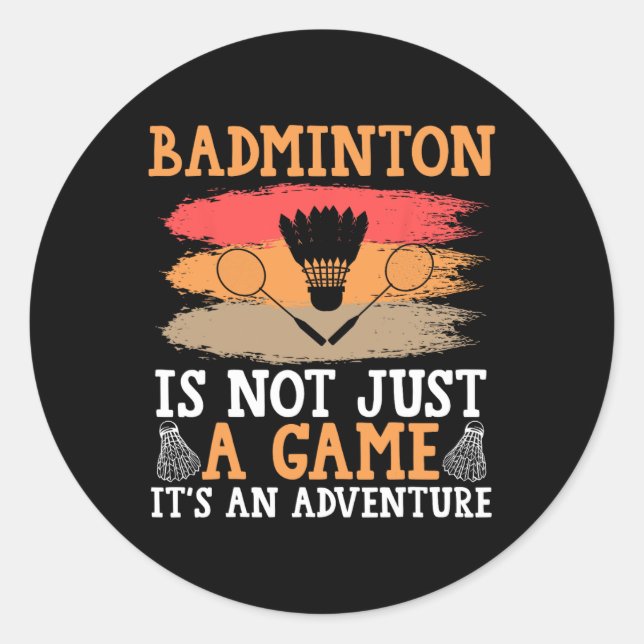 Sticker Rond Navette Badminton (Devant)