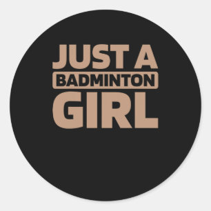 Sticker Rond Navette Raquet Team Racquet Court Juste Un Badmint