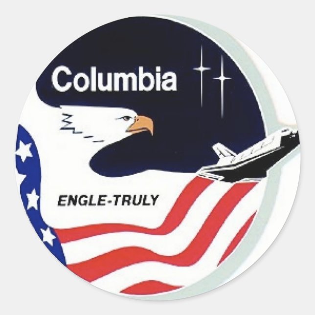 Sticker Rond navette spatiale colombienne (Devant)