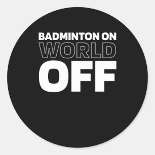 Sticker Rond Navette Team Court Joueur Racket Dminton Sur Le Mo