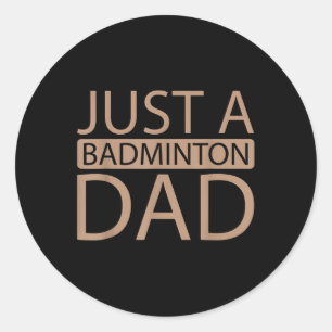 Sticker Rond Navette Team Racquet Joueur Juste Un Badminto