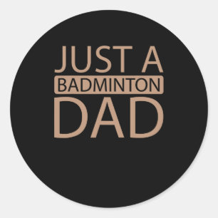 Sticker Rond Navette Team Racquet Joueur Juste Un Dminton