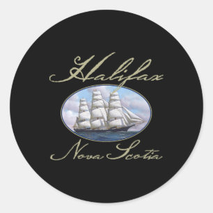 Sticker Rond Navire rapide Halifax Nouvelle-Écosse 
