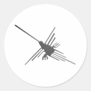 Sticker Rond Nazca Lines Hermitage Newsprint