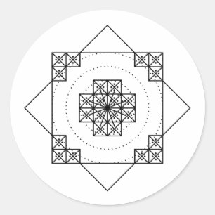 Sticker Rond Nazca mandala peru geogliph symbole géométrie sacr