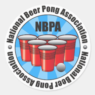 Sticker Rond NBPA National Beer Pong Association Starburst