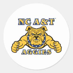 Sticker Rond NC A&T Agences   Aggie Bulldog