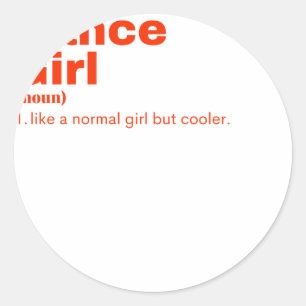 Sticker Rond nce Girl - Danse