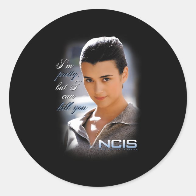 Sticker Rond Ncis Ziva Je peux vous (Devant)