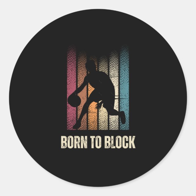 Sticker Rond Né à bloquer (Devant)