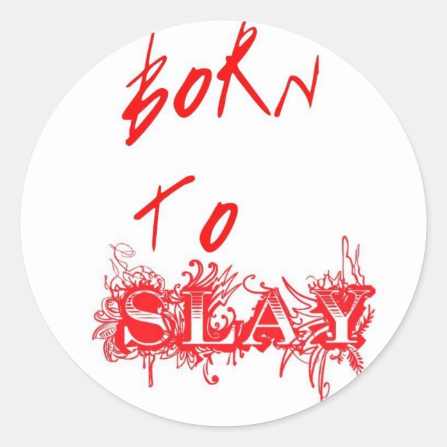Sticker Rond Né à esturber (Devant)