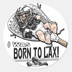 Sticker Rond Né à LaX Lacrosse Gear
