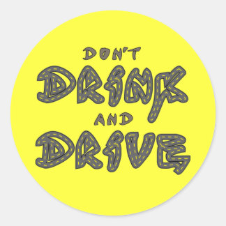 Sticker Rond Ne buvez pas et ne pilotez pas