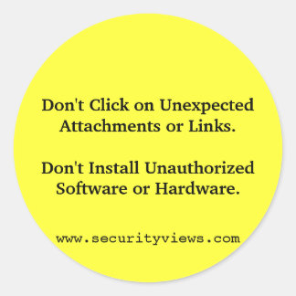 Sticker Rond Ne cliquez pas !