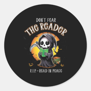 Sticker Rond Ne Craignez Pas Le Lecteur Lire En Paix Livre Amat